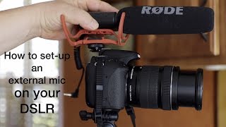 How to setup and external mic on a DSLR [upl. by Vena]