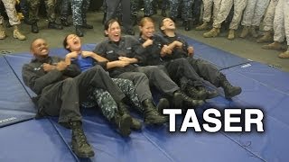 US Marines and Sailors Taser Training [upl. by Ellard]