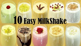 10 Easy Milkshake Recipe – How to Make Milkshake at Home [upl. by Netty]