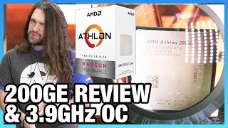 AMD Athlon 200GE Review amp 39GHz Overclocking  Budget Gaming CPU [upl. by Brynne]