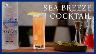 Simple 3 Ingredient Sea Breeze Cocktail Recipe  Grey Goose Vodka [upl. by Malarkey]