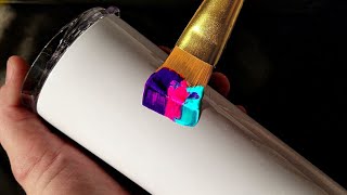 Easiest Most Beautiful Alcohol Ink Tumbler EVER [upl. by Post884]