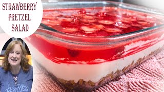 STRAWBERRY PRETZEL SALAD DESSERT RECIPE A Delicious Classic Dessert [upl. by Namsaj]