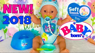 🐥NEW Baby Born Soft Touch Boy Unboxing amp Review  Feeding amp Potty Training🍼 [upl. by Srevart]