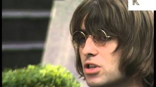 1996 Liam Gallagher Interviewed and Swears at Press [upl. by Joy]