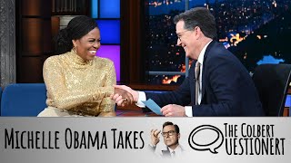 Michelle Obama Takes The Colbert Questionert [upl. by Ellenwahs]