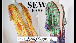 DIY How to sew an easy kimono Robe [upl. by Marva155]