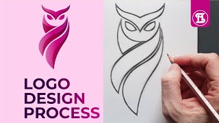 the logo design process from sketch to the end  adobe illustrator tutorial [upl. by Ameg]