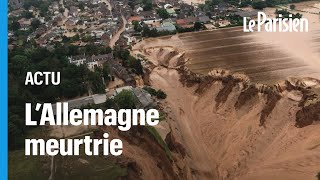 Glissement de terrain inondations  lAllemagne et la Belgique meurtries [upl. by Waldron373]