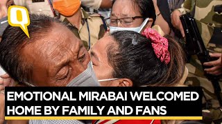 Emotional Mirabai Chanu Welcomed By Thousands of Fans In Her Home Town  The Quint [upl. by Nylaret]