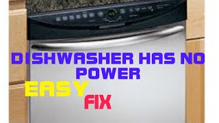 ✨ DISHWASHER HAS NO POWER EASY FIX ✨ [upl. by Suirred171]