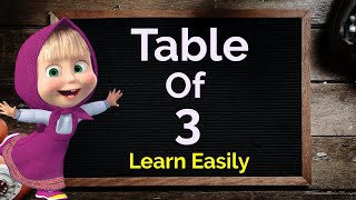 Table of 3 Multiplication Table of 3 3 ka table 3 ka pahada Maths table [upl. by Fregger169]