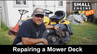 Poulan Pro Lawn Tractor Mower Deck Repair [upl. by Agueda]