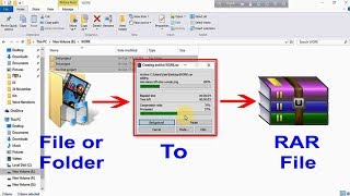 How to make RAR file Using WinRar  Convert File Or Folder To RAR [upl. by Navannod64]