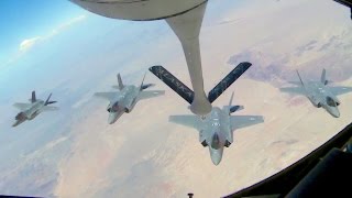 F35 Aerial Refueling With KC135 Stratotanker [upl. by Neellek]