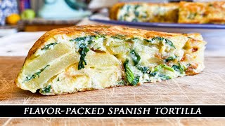 One of the BESTTASTING Spanish Omelettes  Tortilla de Patatas Recipe [upl. by Yaf]