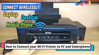 How to Connect Epson L355 L365 L385 L405 L3060 WiFi to PC Laptop and Android Phone  INKfinite [upl. by Siduhey]