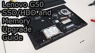 Lenovo G50 SSDHDD and Memory Upgrade and Repair Guide [upl. by Akimot]