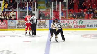 LNAH  4 fights to start the game Laval vs SaintGeorges Dec 14th 2019 [upl. by Tavia]