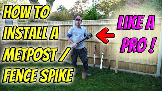 Install a METPOST  FENCE SPIKE  Like a Professional Fencer [upl. by Conn]