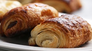 Homemade Chocolate Croissants [upl. by Ahseetal845]