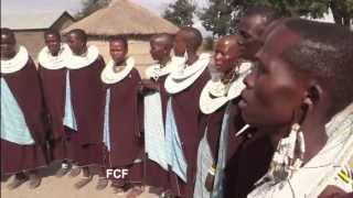 A Tanzanian Maasai tribes singing and jumping dance in their boma [upl. by Ellednahc207]