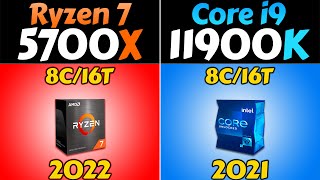 Ryzen 7 5700X vs i911900K  How much performance difference in 2023 [upl. by Cosmo906]