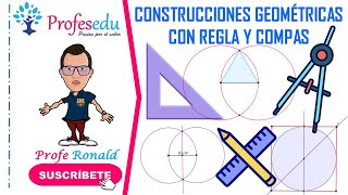 CONSTRUCCIONES GEOMÉTRICAS CON REGLA Y COMPAS [upl. by Anazus114]