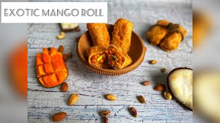 Exotic Mango Roll  Indian Sweet Dessert  King of Fruits Mango RollSummer Mango sweet recipe [upl. by Zoara]