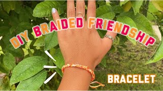 DIY braided friendship bracelet  simple [upl. by Trudnak844]