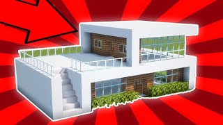 ✔ Como hacer una CASA MODERNA en Minecraft para Survival [upl. by Cassius]