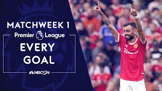 Every Premier League goal from Matchweek 1 20212022  NBC Sports [upl. by Lebazej]