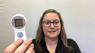 HUBERT® Touchless Infrared Forehead Thermometer Quick Tips [upl. by Wendel32]