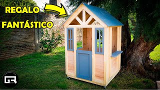 CASA de MADERA para NIÑOS COMO HACER  DIY PLAYHOUSE WOOD [upl. by Adnahcal134]