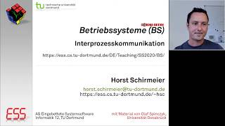 Vorlesung Betriebssysteme  07 Interprozesskommunikation [upl. by Thier]