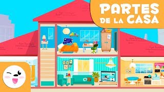 Aprende las habitaciones de la casa  Vocabulario para niños [upl. by Malca]