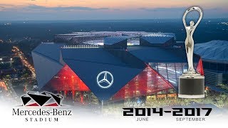 Official Atlanta Falcons MercedesBenz Stadium Construction TimeLapse [upl. by Pironi]