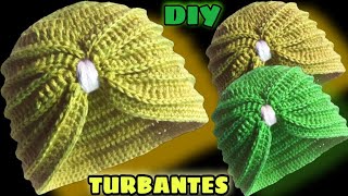 GORROS TURBANTES a crochet manualidades faciles [upl. by Eniamraj684]