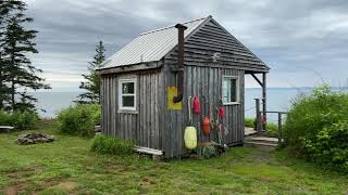 OFF GRID TINY CABIN ON THE OCEAN  UNIQUE STAYS IN NOVA SCOTIA [upl. by Nabla]