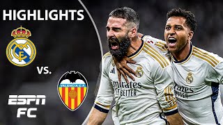 Real Madrid vs Valencia  LALIGA Highlights  ESPN FC [upl. by Dave]