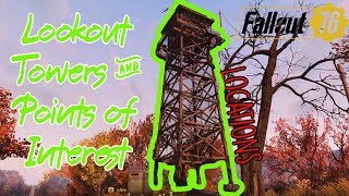 All 13 Lookout Towers Surveyed Locations  Fallout 76 [upl. by Snodgrass]