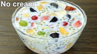 Easy Sago dessert  Fruit Dessert Recipe [upl. by Tomasine]