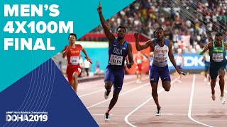 Mens 4x100m Relay Final  World Athletics Championships Doha 2019 [upl. by Perseus]