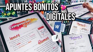 APUNTES BONITOS DIGITALES EN WORD  IPAD PRO  DanielaGmr â™Ą [upl. by Ayikat42]