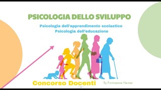 Concorso Docenti Psicologia dello Sviluppo Teorie e Approcci [upl. by Nahgem]