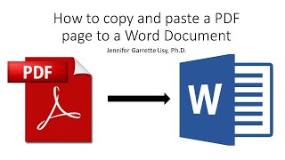 How to Copy and Paste PDF pages into Word Document [upl. by Agate]