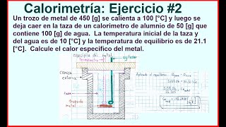 Calorimetría ejercicio 2 calorímetro [upl. by Aridaj96]