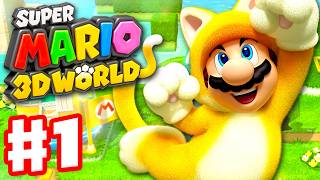 Super Mario 3D World  Walkthrough Part 1  World 1 100 Nintendo Wii U Gameplay [upl. by Benkley]