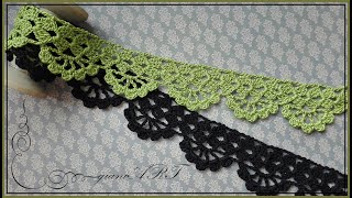 Easy to Crochet Tape Lace Edge pattern [upl. by Fellner350]