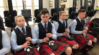 Field Marshal Montgomery Pipe Band playing TwistTrap Practice Chanters [upl. by Lledroc]